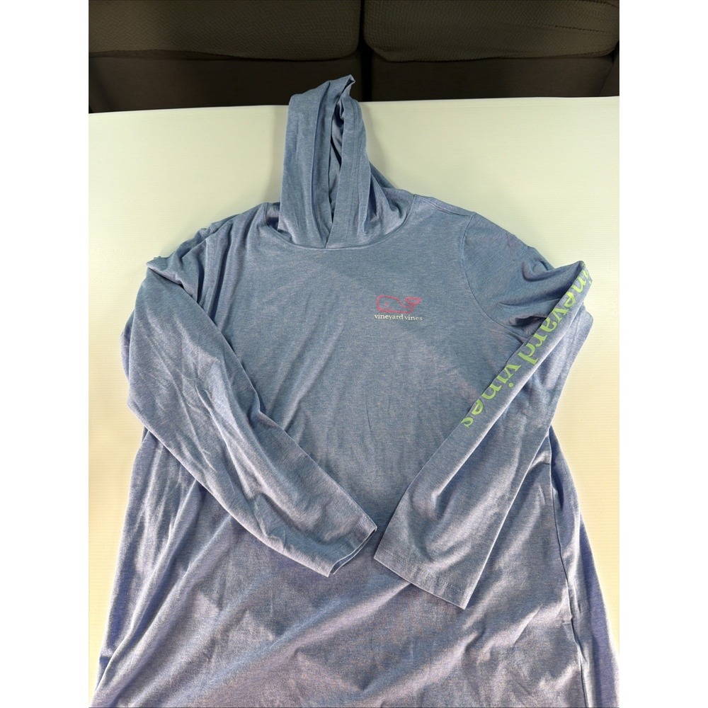 Vineyard Vines Edgartown Performance Hoodie Mens Xl Blue Pullover